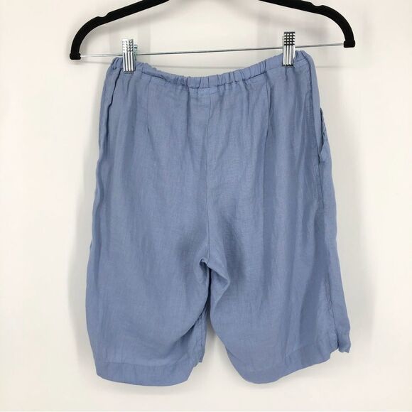CP Shades Shorts Womens XS 100% Linen Light Blue The Hampton Bermuda Pockets - Picture 5 of 9